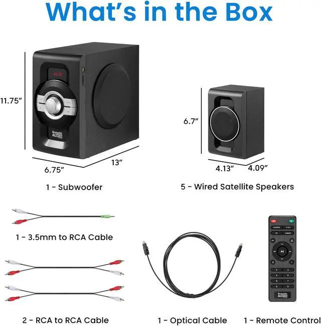 Alt view image 6 of 7 - Acoustic Audio PSW10 Home Theater Powered 10" Subwoofer Black Down Firing Sub