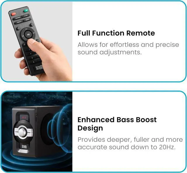 Alt view image 7 of 7 - Acoustic Audio PSW10 Home Theater Powered 10" Subwoofer Black Down Firing Sub
