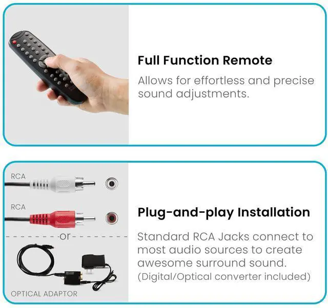 Alt view image 13 of 15 - Acoustic Audio by Goldwood AA5400 6 Piece Surround Sound System Set Home Theater