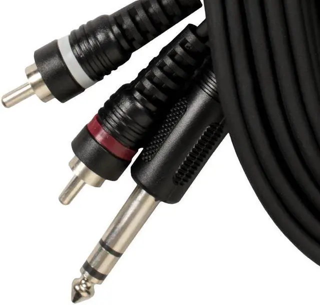 Alt view image 2 of 2 - Acoustic Audio A25TR Dual RCA to Stereo TRS Jack 25 Feet Pro Audio Cable