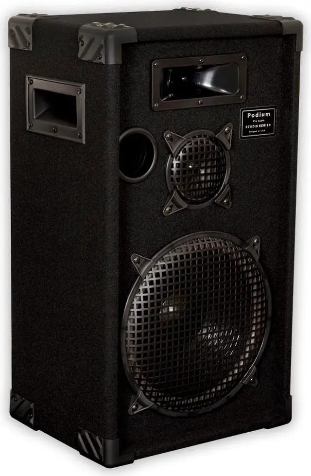 Alt view image 2 of 6 - Podium by Goldwood E1200C Passive Speakers 12" Pair 3 Way PA DJ Karaoke Home