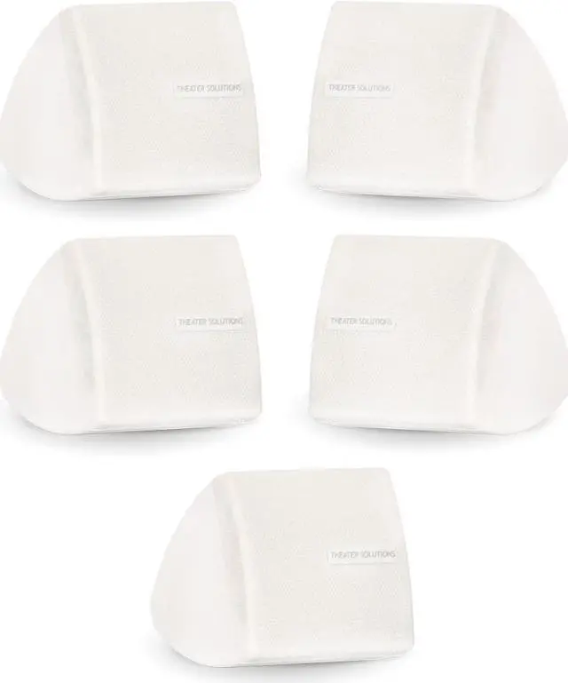 Main image of Theater Solutions TS30W Mountable Indoor Speakers White Bookshelf 5 Piece Pack