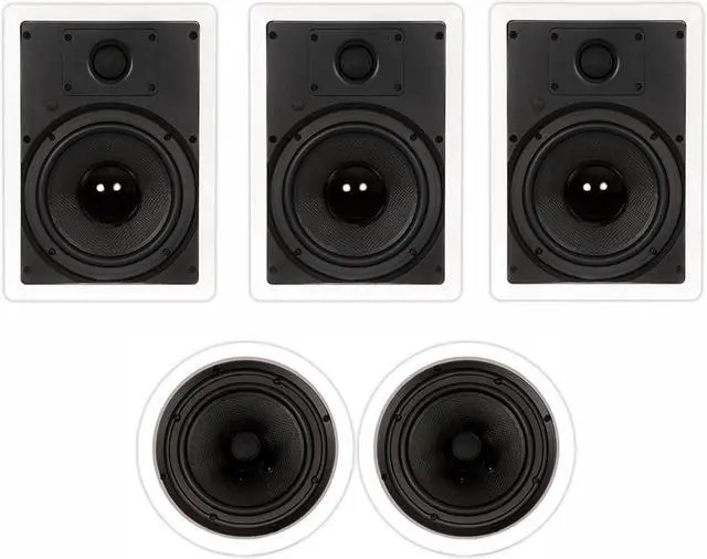 Main image of Theater Solutions TS-85 Flush Mount 5 Speaker Set with 8" Woofers In Wall