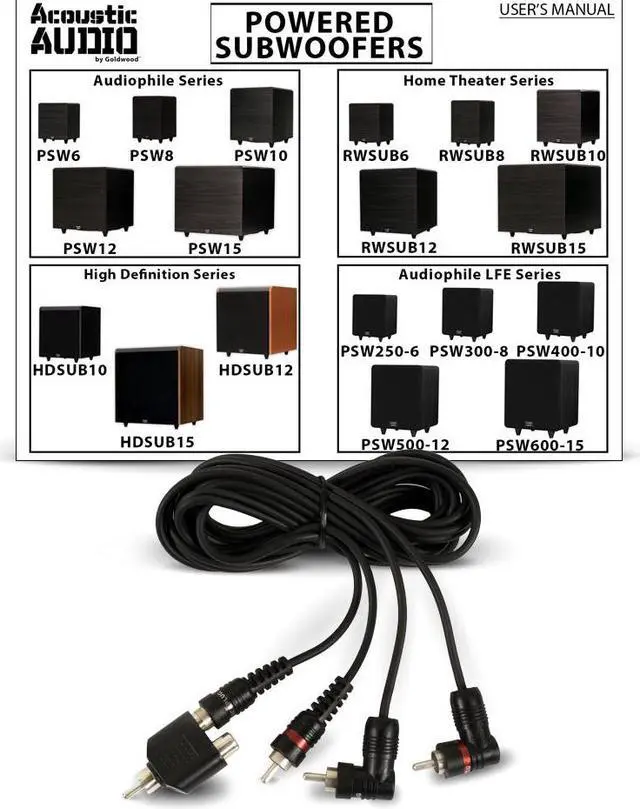 Alt view image 5 of 7 - Acoustic Audio PSW500-12 Home Theater Powered 12" LFE Subwoofer Black Front Firing Sub