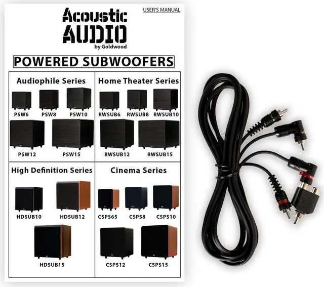 Alt view image 7 of 8 - Acoustic Audio PSW-6 Down Firing Powered Subwoofer (Black)