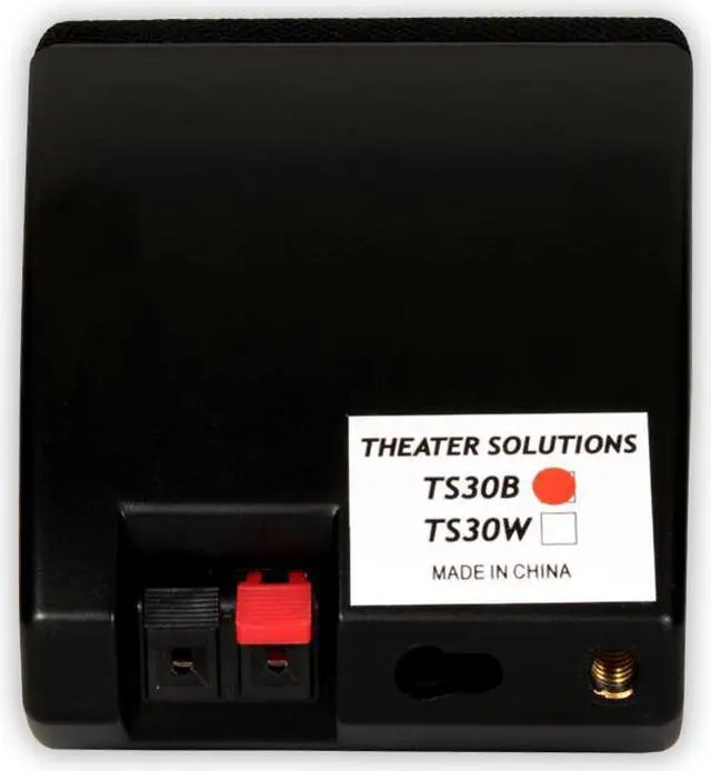 Alt view image 3 of 5 - Theater Solutions TS30B Mountable Indoor Speakers Black Bookshelf 3 Piece Pack