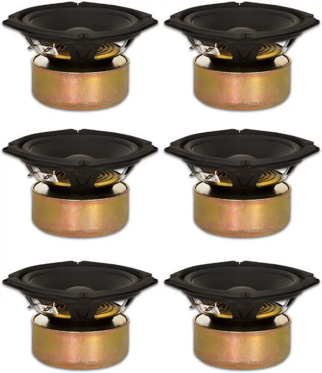 Main image of 6 Goldwood Sound GW-205/8S Shielded 5.25" Woofers 130 Watt each 8ohm Replacement Speakers