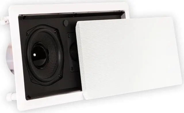 Alt view image 2 of 5 - Theater Solutions TSLCR5 Flush Mount Speakers Dual Woofer In Wall 8 Pack