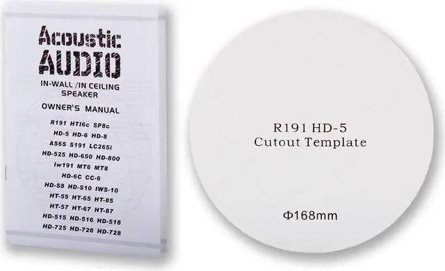 Alt view image 8 of 8 - Acoustic Audio R191 In Ceiling / In Wall 5 Speaker Set 2 Way Home Theater Flush Mount