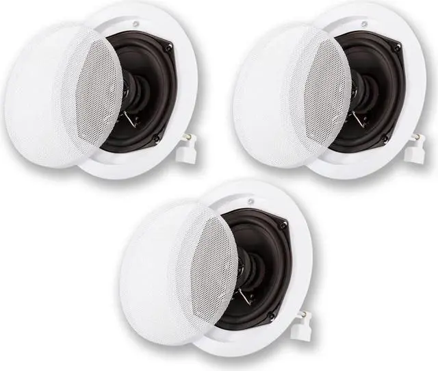 Alt view image 7 of 10 - Acoustic Audio R191 In Ceiling / In Wall 3 Speaker Set 2 Way Home Theater Flush Mount