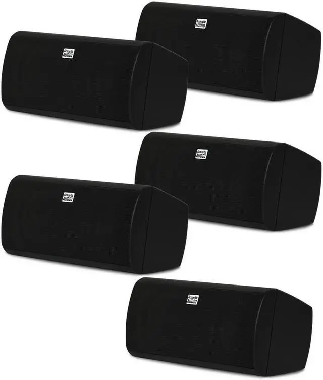 Main image of Acoustic Audio AA35CB Indoor 3 Way Speakers 2000 Watts Black Bookshelf 5 Speaker Set AA35CB-5S