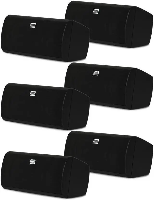 Main image of Acoustic Audio AA35CB Indoor 3 Way Speakers 2400 Watts Black Bookshelf 3 Pair Pack AA35CB-3PR