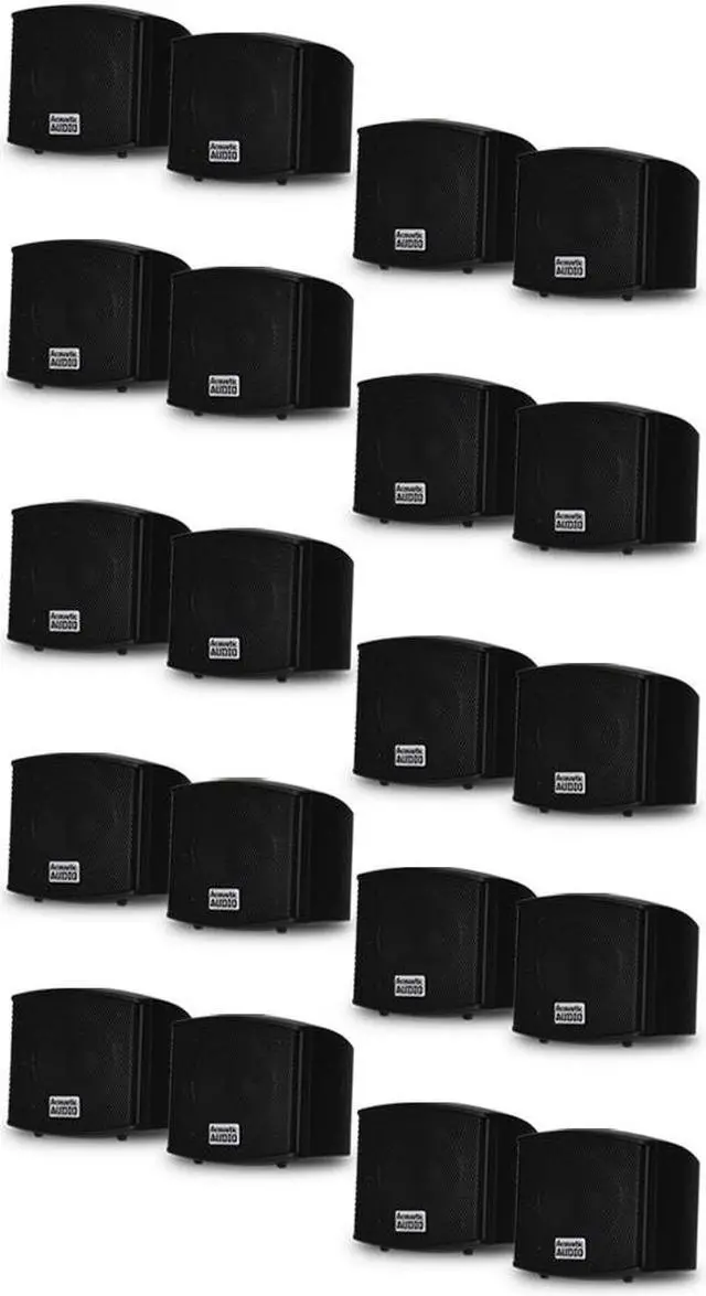 Main image of Acoustic Audio AA321B Mountable Indoor Speakers 4000 Watts Black 10 Pair Pack AA321B-10Pr