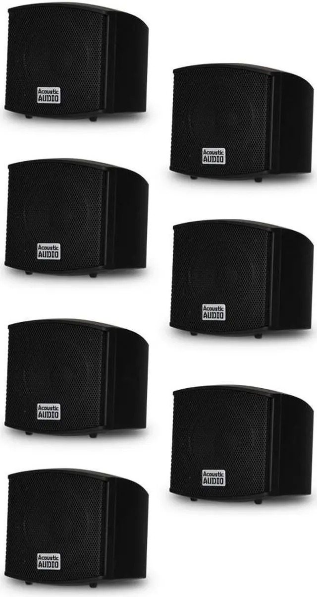 Main image of Acoustic Audio AA321B Mountable Indoor Black Speakers 1400 Watts 7 Piece Set AA321B-7S