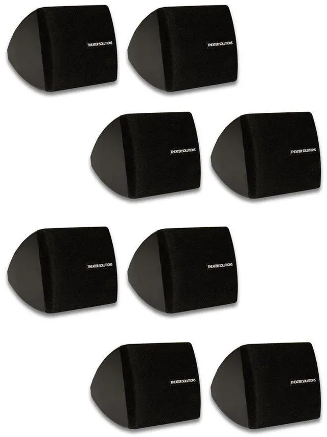 Main image of Theater Solutions TS30B Mountable Indoor Speakers Black Bookshelf 4 Pair Pack
