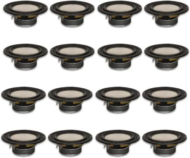 Main image of 16 Goldwood Sound GW-S525/4 Poly Cone 5.25" Woofers 130 Watts each 4ohm Replacement Speakers