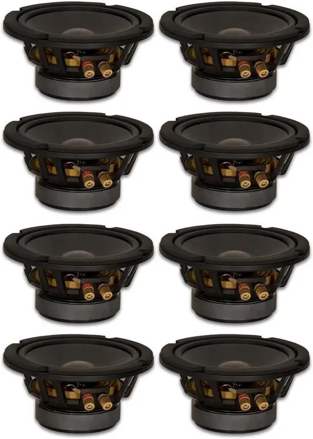 Main image of 8 Goldwood Sound GW-6PC-4 Heavy Duty 4ohm 6.5" Woofers 280 Watts each Replacement Speakers