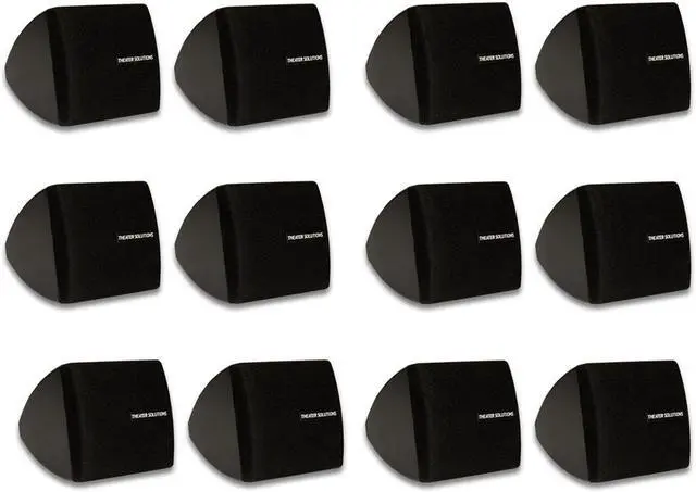 Main image of Theater Solutions TS30B Mountable Indoor Speakers Black Bookshelf 6 Pair Pack