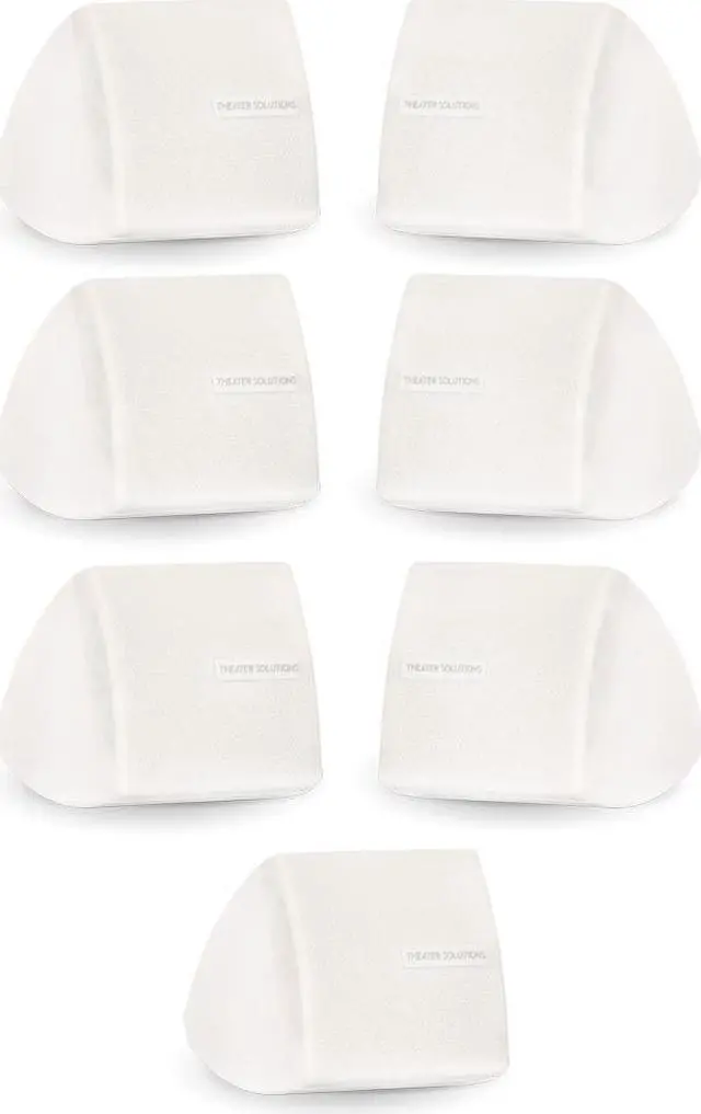 Main image of Theater Solutions TS30W Mountable Indoor Speakers White Bookshelf 7 Piece Pack