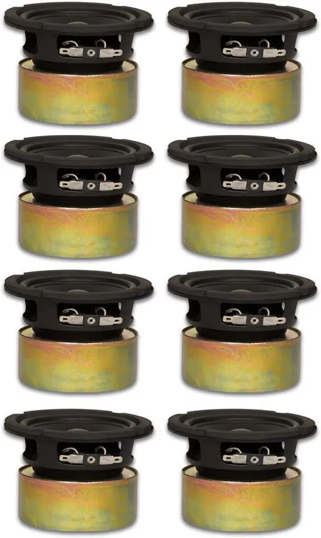 Main image of 8 Goldwood Sound GW-4028/S Shielded 4" Woofers 70 Watt each 8ohm Replacement Speakers