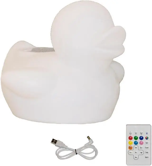 Alt view image 7 of 7 - Acoustic Audio Nightlight Bluetooth Duck Speaker Multi-Color Light Effects Water Speaker