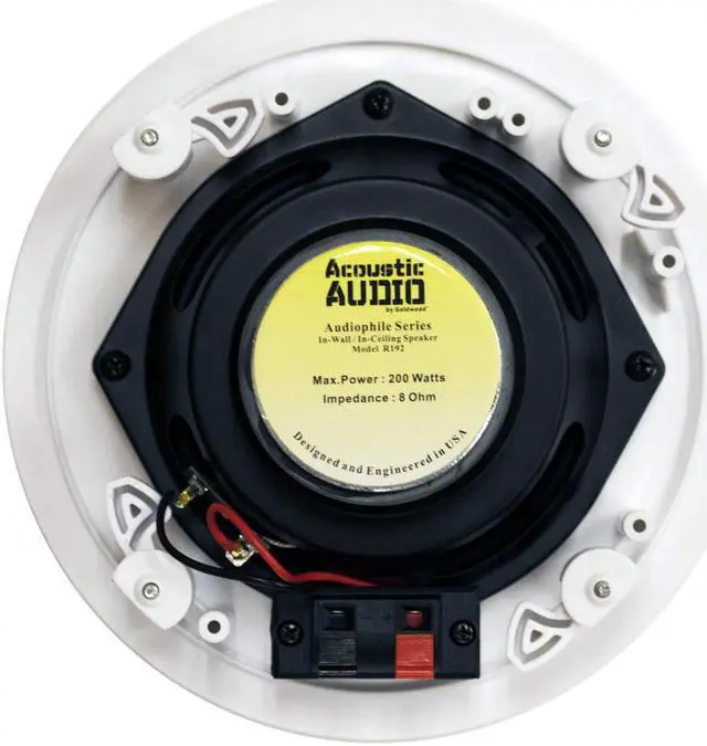 Alt view image 5 of 6 - Acoustic Audio R192 Frameless In Ceiling / In Wall Speaker Pair 2 Way Home Theater Surround Speakers