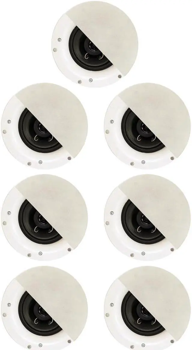 Main image of Acoustic Audio R192 Frameless In Ceiling / In Wall 7 Speaker Set 2 Way Home Theater Surround Speakers