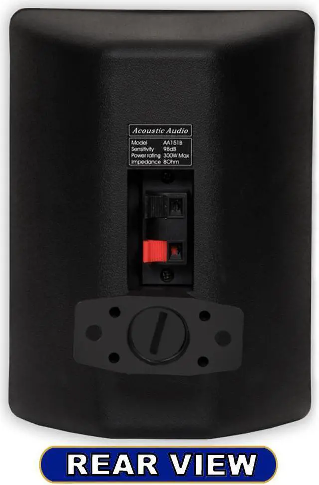 Alt view image 6 of 6 - Acoustic Audio 151B Indoor Outdoor 2 Way Speakers 3600 Watt Black 6 Pair Pack 151B-6Pr
