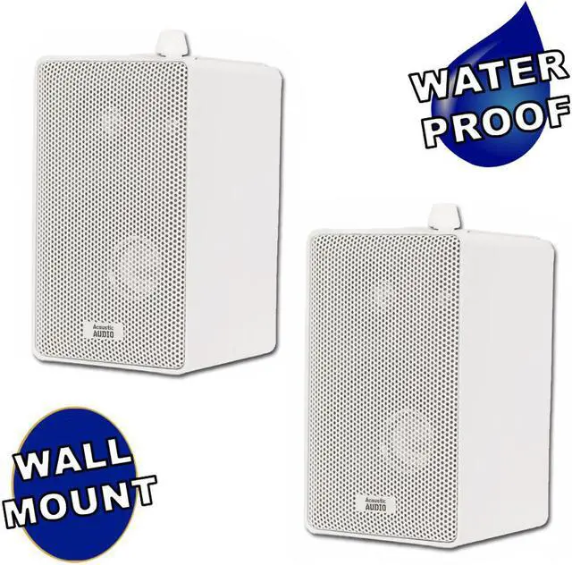 Alt view image 7 of 12 - Acoustic Audio 251W Indoor Outdoor 3 Way Speakers 400 Watt White Pair