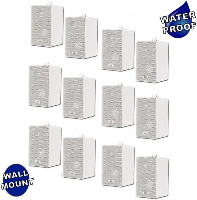 Main image of Acoustic Audio 251W Indoor Outdoor 3 Way Speakers 2400 Watt White 6 Pair Pack 251W-6Pr