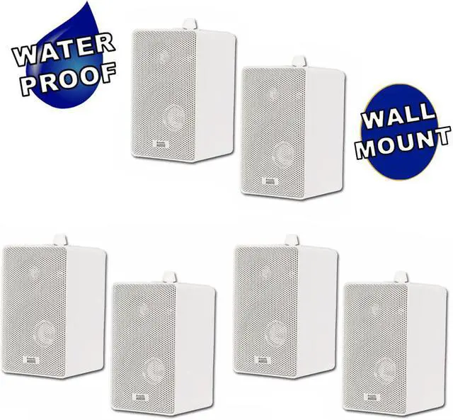 Main image of Acoustic Audio 251W Indoor Outdoor 3 Way Speakers 1200 Watt White 3 Pair Pack 251W-3Pr