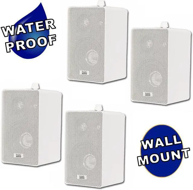Main image of Acoustic Audio 251W Indoor Outdoor 3 Way Speakers 800 Watt White 2 Pair Pack 251W-2Pr