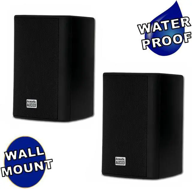 Main image of Acoustic Audio by Goldwood AA351B 2 Way High Performance Indoor Outdoor 500W Speakers with Powerful Bass (1 Pair, Black)