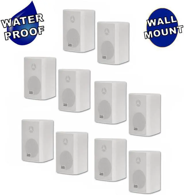 Main image of Acoustic Audio AA351W Indoor Outdoor 2 Way Speakers 2500 Watt White 5 Pair Pack AA351W-5Pr