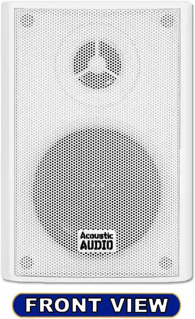 Alt view image 5 of 6 - Acoustic Audio AA351W Indoor Outdoor 2 Way Speakers 2500 Watt White 5 Pair Pack AA351W-5Pr