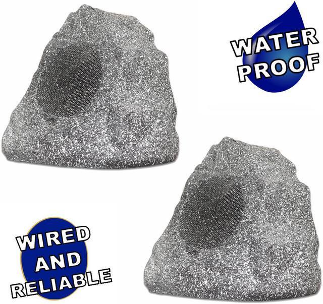 Outdoor Granite Rock 2-Speaker Set for Deck Patio Garden Outdoor Granite Rock 2-Speaker Set for Deck Patio Garden