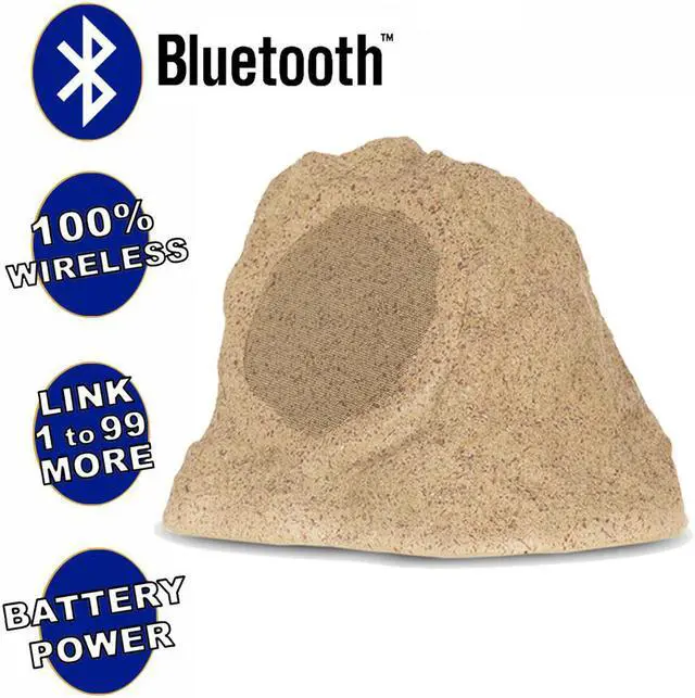 Main image of Theater Solutions B62S Fully Wireless 100 Watt Rechargeable Battery Bluetooth 6.5" Rock Speaker Sandstone Link Up To 99 Speakers Wirelessly