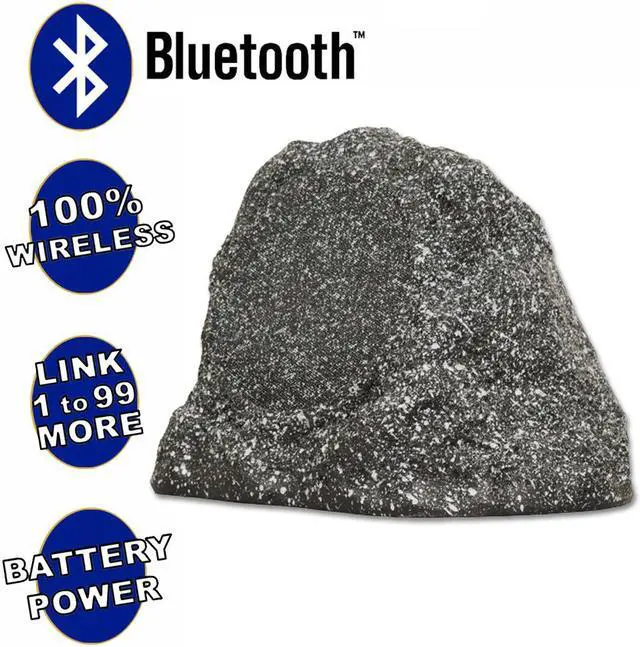 Main image of Theater Solutions B61GG Fully Wireless 100 Watt Rechargeable Battery Bluetooth 6.5" Rock Speaker Granite Grey Link Up To 99 Speakers Wirelessly