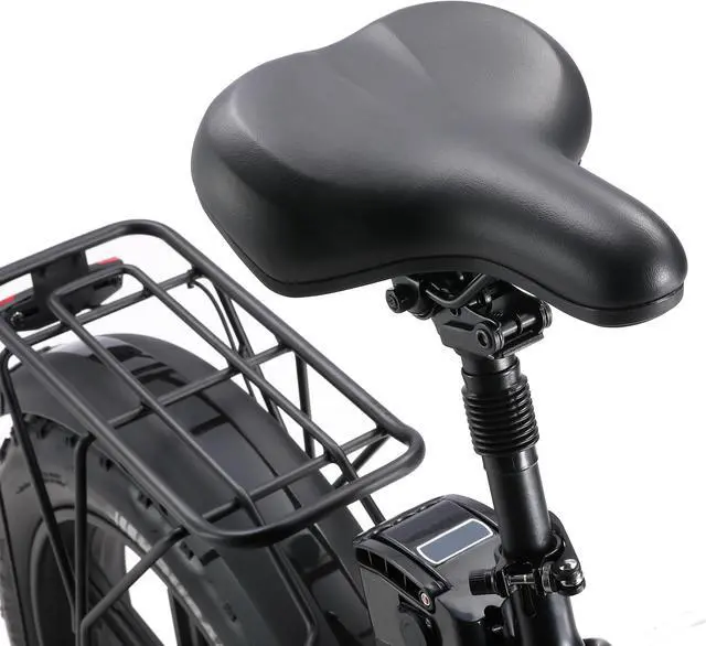 Alt view image 4 of 7 - RKS Foldable Electric Bike with 750W Motor, 48V 14.5Ah Battery, 20'' Fat Tires, LCD Display, LED Lights, 7-Speed Gears, Up to 24MPH - Gray/Black