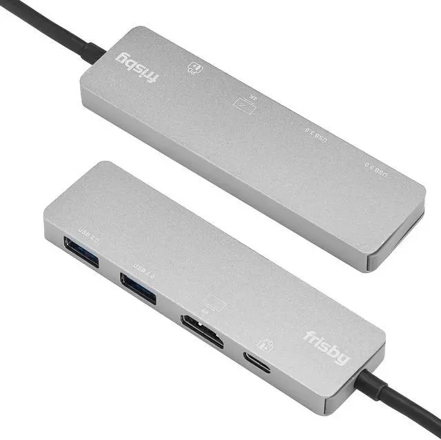 Alt view image 5 of 7 - Frisby USB Type-C Hub, Hub Adapter With USB C Charging Port, 4K HDMI, 2 USB 3.0 Ports, Compatible For MacBook Pro 2018 2017 2016, Google Chromebook Pixelbook, XPS, Samsung S9, S8 & more, Plug and Play