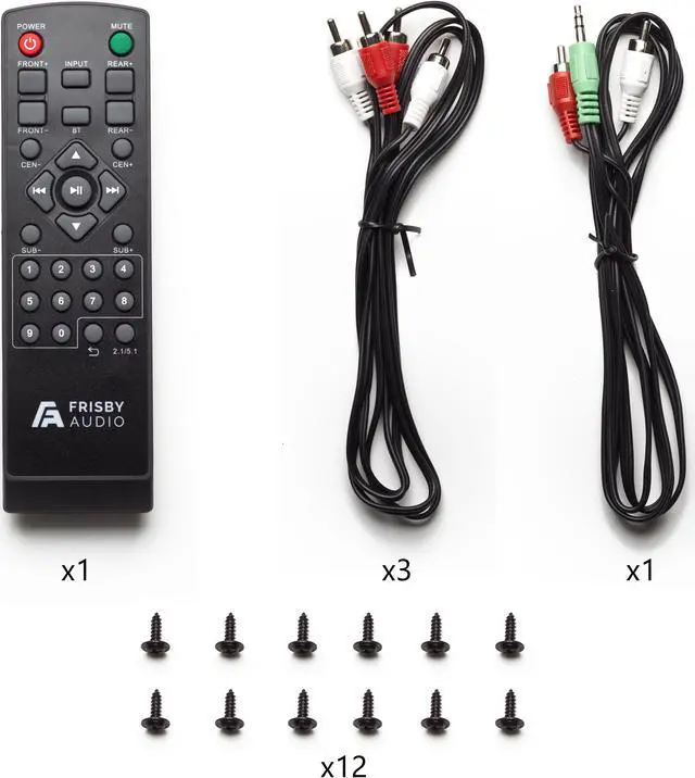 Alt view image 6 of 6 - Frisby Audio 125 Watt Home Theater 5.1 Surround Sound Speaker System with Subwoofer, Bluetooth Wireless Streaming from Devices & Media Reader, RGB LED Pulse Lighting, Digital Optical Input  Black