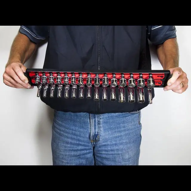 Alt view image 3 of 3 - Ernst Mfg 8490 RD Socket BOSS High-Density Tray w/3 Socket Rail Socket System
