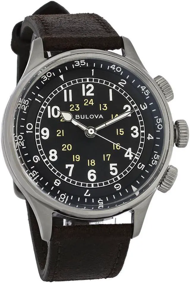 Alt view image 4 of 15 - Bulova 96A245 A-15 Pilot Watch