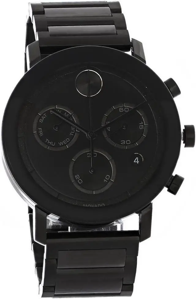 Main image of Movado Bold Mens Black PVD Stainless Steel Swiss Quartz Watch 3600684