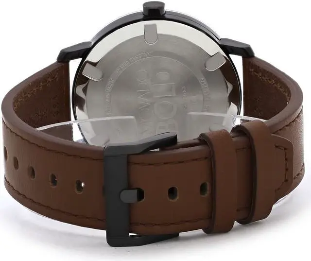 Alt view image 5 of 9 - Movado Bold Cognac Leather Mens Watch