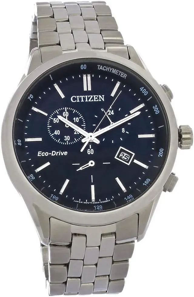 Alt view image 8 of 10 - Citizen Men's Sapphire 42mm Steel Bracelet & Case Eco-Drive Watch AT2141-52L