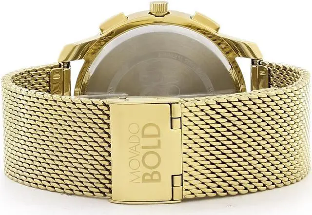 Alt view image 4 of 8 - Movado Bold Thin Chronograph Gold-Tone Mens Watch