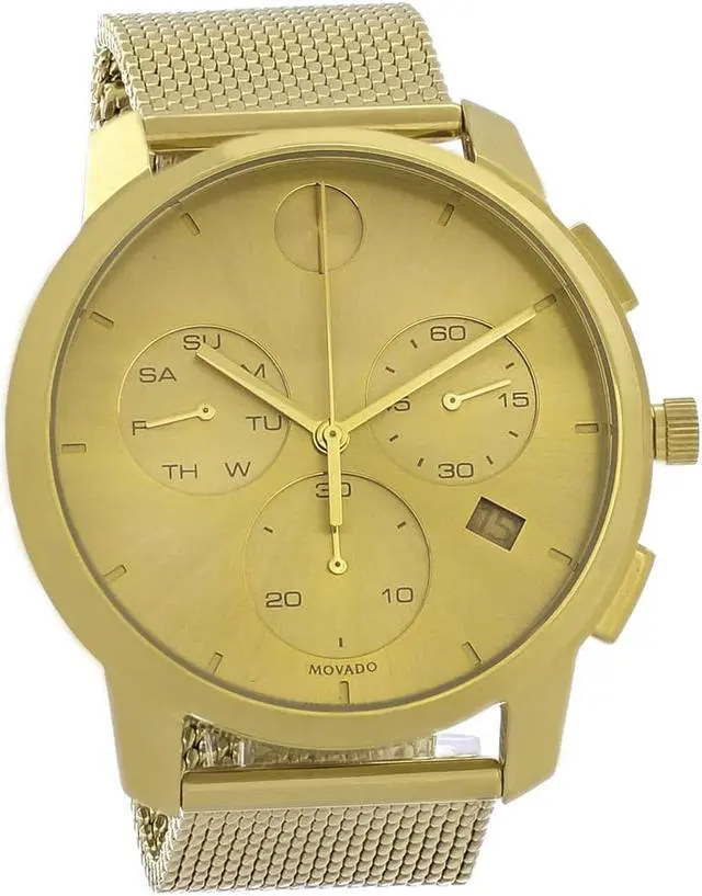 Alt view image 3 of 8 - Movado Bold Thin Chronograph Gold-Tone Mens Watch