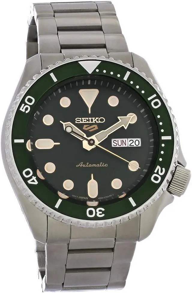 Alt view image 5 of 8 - Seiko SRPD63 5 Sports 24-Jewel Automatic Watch - Green