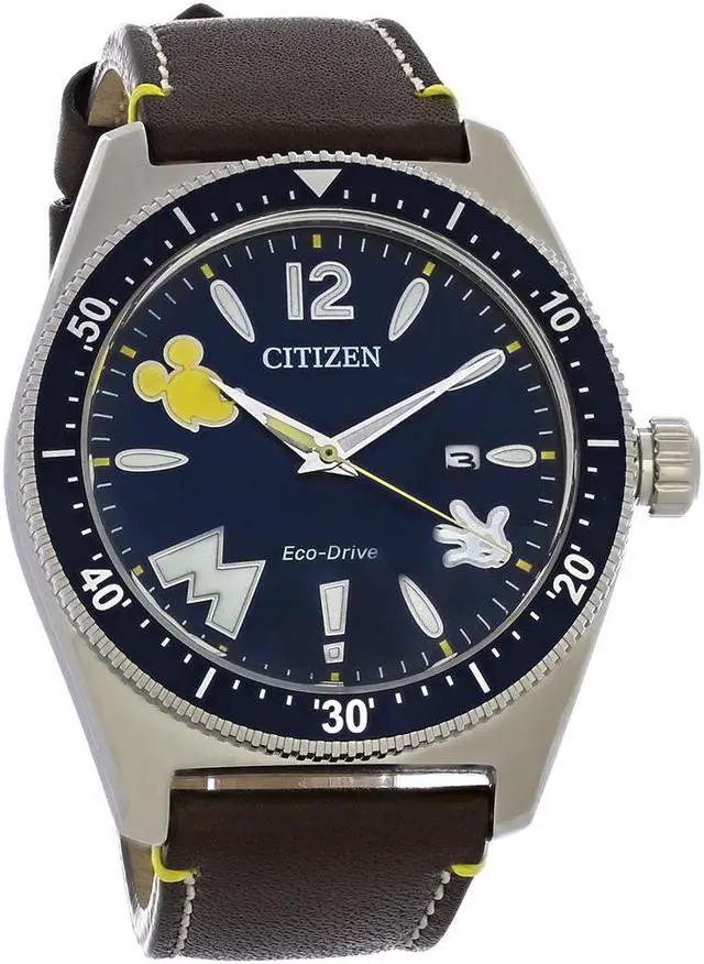 Main image of Citizen Eco Drive Disney Mickey Mouse Stainless Steel Mens Watch AW1599-00W